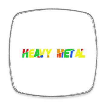 Heavy Metal - Viereckiger Kühlschrankmagnet - Weiß - Vorne