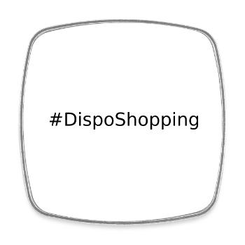 DispoShopping - Viereckiger Kühlschrankmagnet - Weiß - Vorne