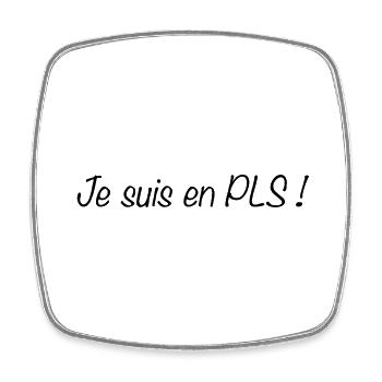 Je suis en PLS black - Magnet carré - blanc - Devant