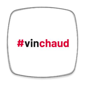 Vin chaud - Magnet carré - blanc - Devant