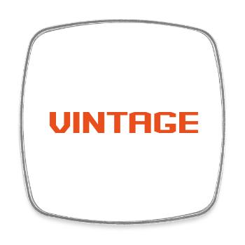 Vintage - Magnet carré - blanc - Devant