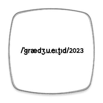 Abitur 2023 - Viereckiger Kühlschrankmagnet - Weiß - Vorne