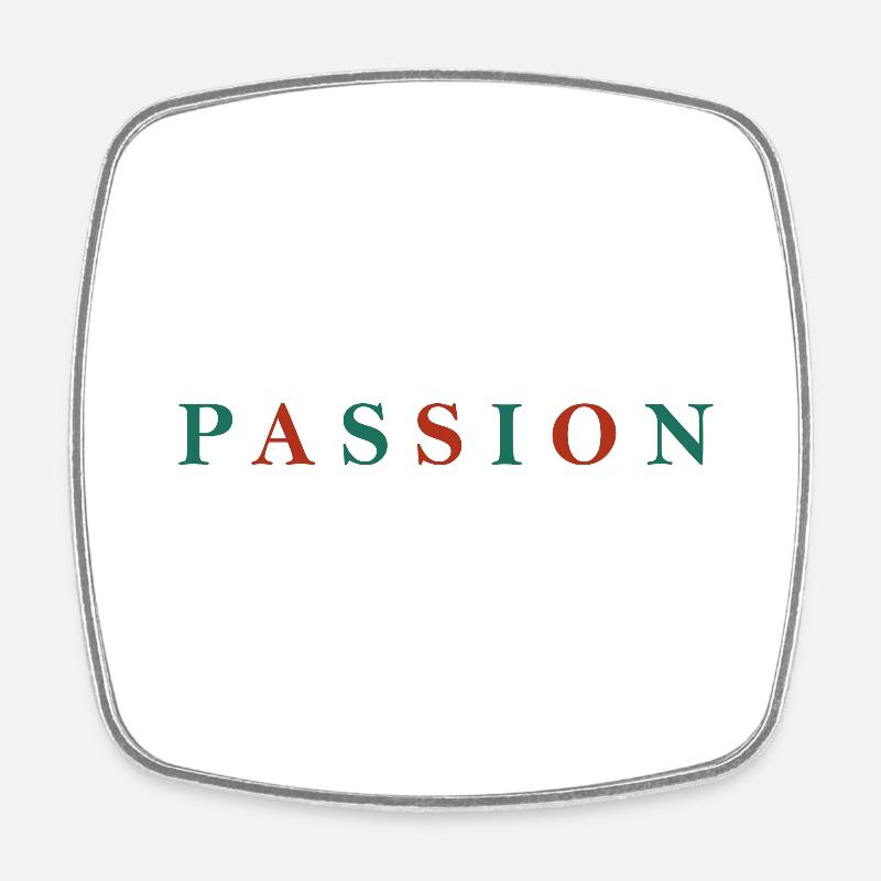 Passion Graphic - Square fridge magnet - white