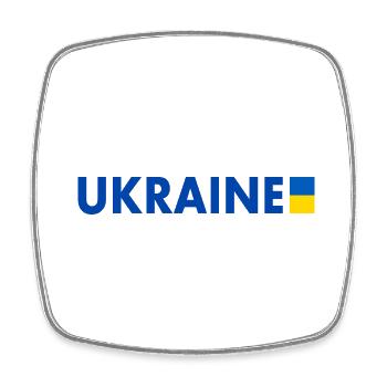 Ukraine - Magnet carré - blanc - Devant