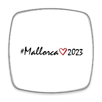 Majorque 2023 Coeur - Magnet carré - blanc - Devant