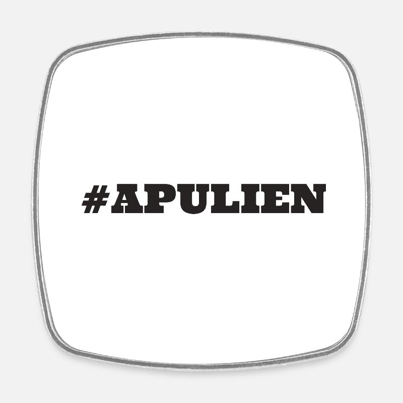 #Apulien Puglia Italy - Square fridge magnet - white