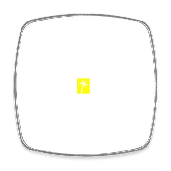Ibiza Crew - Square fridge magnet - white - Front