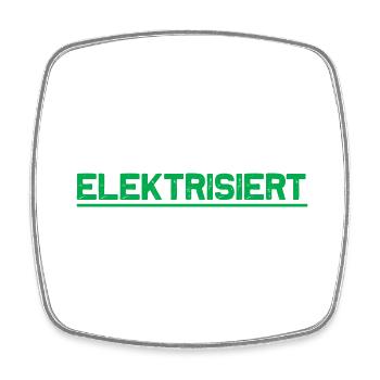 elektrisiert - Viereckiger Kühlschrankmagnet - Weiß - Vorne