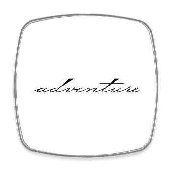 Adventure - Square fridge magnet - white - Front
