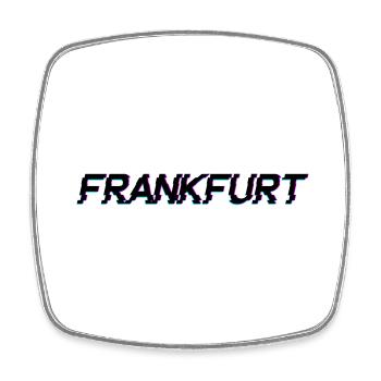 Frankfurt - Viereckiger Kühlschrankmagnet - Weiß - Vorne