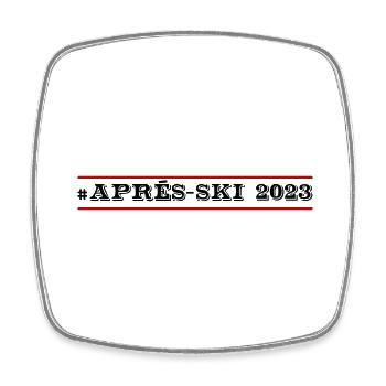 Apres Ski 2023 - Viereckiger Kühlschrankmagnet - Weiß - Vorne