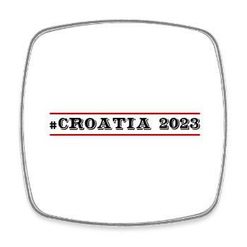 Croatia 2023 - Square fridge magnet - white - Front