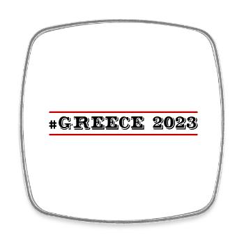 Greece 2023 - Viereckiger Kühlschrankmagnet - Weiß - Vorne