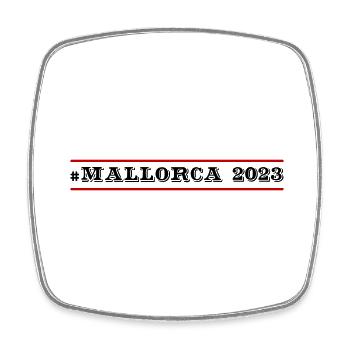 Mallorca 2023 - Viereckiger Kühlschrankmagnet - Weiß - Vorne