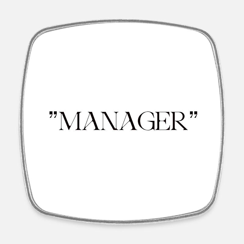 MANAGER - Viereckiger Kühlschrankmagnet - Weiß