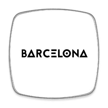 BARCELONA - Square fridge magnet - white - Front