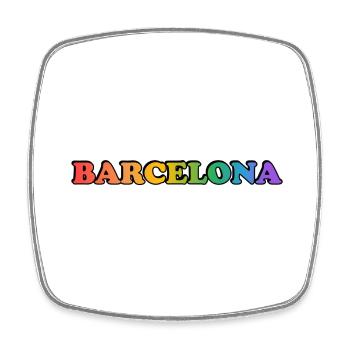 Gay Pride de Barcelone - Magnet carré - blanc - Devant