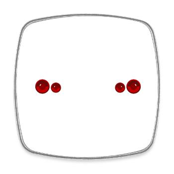 GTR R34 Rücklichter - Viereckiger Kühlschrankmagnet - Weiß - Vorne