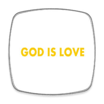 God is love - Magnet carré - blanc - Devant