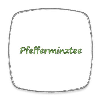 Pfefferminztee - Viereckiger Kühlschrankmagnet - Weiß - Vorne