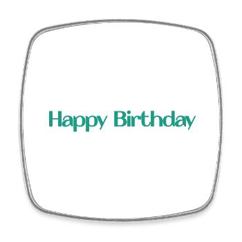 ALLES GUTE ZUM GEBURTSTAG. ALLES GUTE ZUM GEBURTSTAG. JAHRESTAG. - Viereckiger Kühlschrankmagnet - Weiß - Vorne
