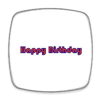 ALLES GUTE ZUM GEBURTSTAG. ALLES GUTE ZUM GEBURTSTAG. JAHRESTAG. - Viereckiger Kühlschrankmagnet - Weiß - Vorne