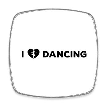 Dancing Dance Music - Viereckiger Kühlschrankmagnet - Weiß - Vorne