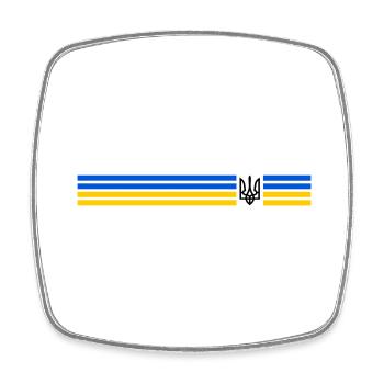 UKRAINE Sportlich - Viereckiger Kühlschrankmagnet - Weiß - Vorne