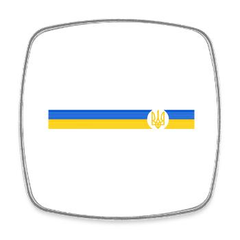 UKRAINE Sportlich - Viereckiger Kühlschrankmagnet - Weiß - Vorne