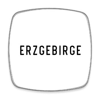 Erzgebirge Heimat - Viereckiger Kühlschrankmagnet - Weiß - Vorne