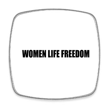 Women life freedom - Viereckiger Kühlschrankmagnet - Weiß - Vorne