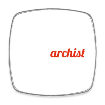 Satanarchist W/R - Viereckiger Kühlschrankmagnet - Weiß - Vorne