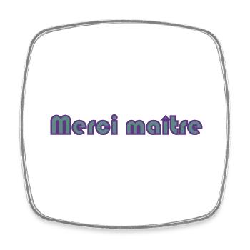 MEISTER. VIELEN DANK. DANKE, MEISTER. MEISTER. MEISTER-GESCHENK - Viereckiger Kühlschrankmagnet - Weiß - Vorne