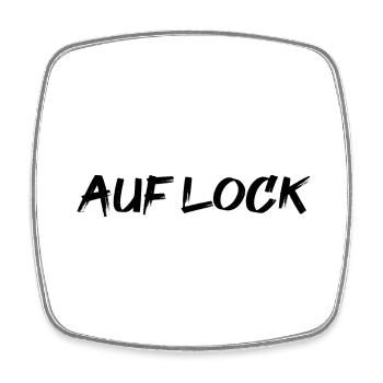 Auf Lock - Jugendwort - Viereckiger Kühlschrankmagnet - Weiß - Vorne