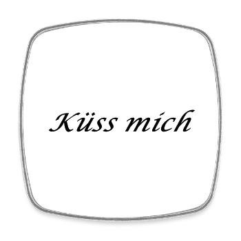 Küss mich - Viereckiger Kühlschrankmagnet - Weiß - Vorne