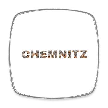Chemnitz Hund - Viereckiger Kühlschrankmagnet - Weiß - Vorne