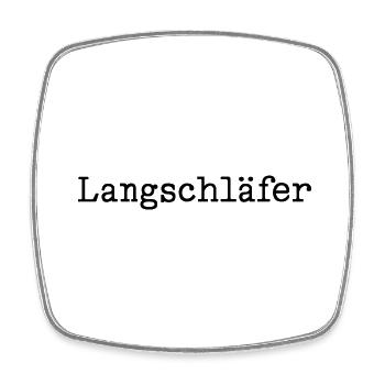 Schlafen Bett Entspannung relaxen - Viereckiger Kühlschrankmagnet - Weiß - Vorne
