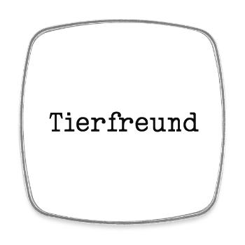 Tiere Tier Freund Liebe Natur Hund Katze Maus - Viereckiger Kühlschrankmagnet - Weiß - Vorne