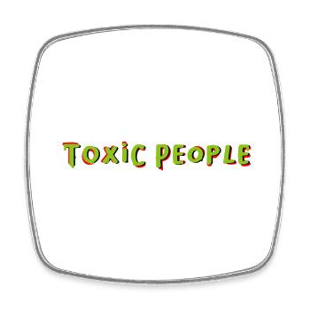 Toxic People - Square fridge magnet - white - Front