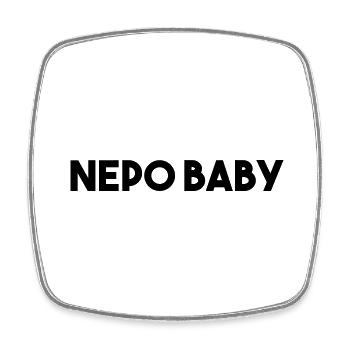 Nepo Baby - Square fridge magnet - white - Front