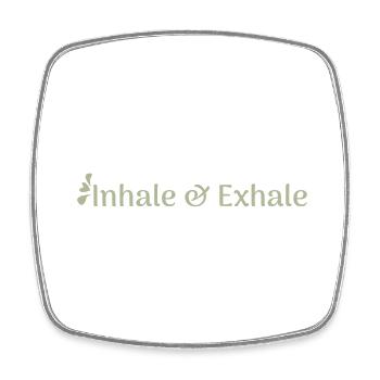 inhale & exhale - Viereckiger Kühlschrankmagnet - Weiß - Vorne