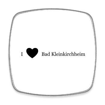 Herz Bad Kleinkirchheim schwarz - Viereckiger Kühlschrankmagnet - Weiß - Vorne