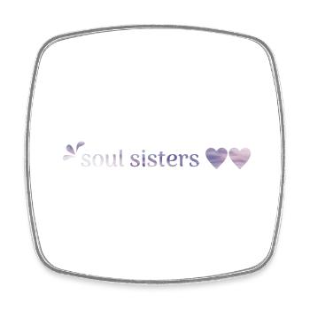 Best Friends - Soul Sisters - Square fridge magnet - white - Front