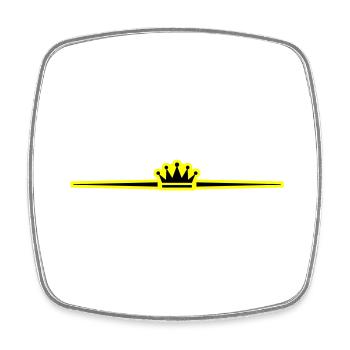Crown Symbol - Square fridge magnet - white - Front