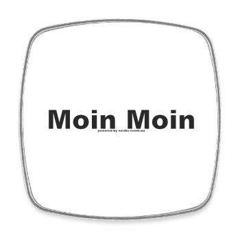 Moin Moin 1 - Viereckiger Kühlschrankmagnet - Weiß - Vorne