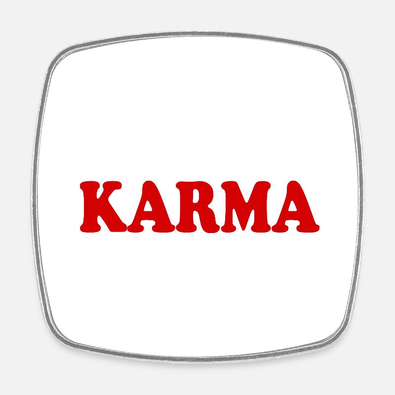 Karma - Viereckiger Kühlschrankmagnet - Weiß