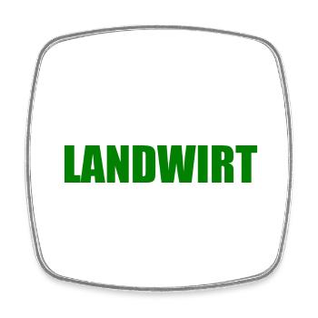 Landwirt - Viereckiger Kühlschrankmagnet - Weiß - Vorne