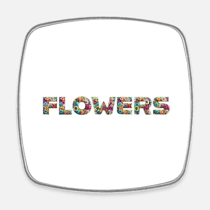 💐🌸🌻 FLEURS - Fleurs 🌻 🌸💐 - Magnet carré - blanc