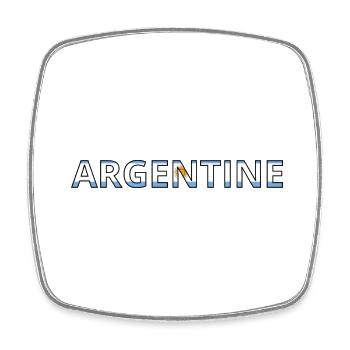 Drapeau Argentine - Magnet carré - blanc - Devant