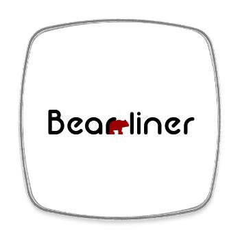 Berliner - Viereckiger Kühlschrankmagnet - Weiß - Vorne
